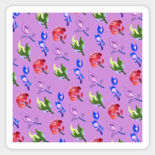 Inazuma Flowers Print (Violet) Sticker